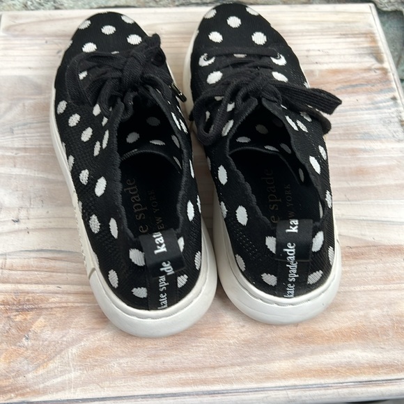 Kate Spade Black and White Polka Dot Sneakers size 7   S36 - Picture 4 of 9